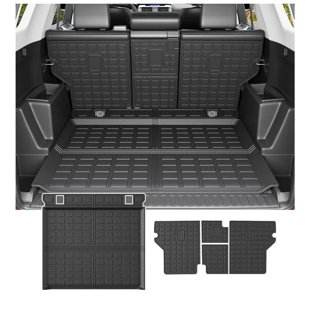 Cargo Mat Set Compatible 2010-2024 Toyota 4Runner 5 Seat Back Seat Protector TPE